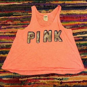 PINK tank top XS Women’s with Sequin